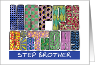 Zendoodle - Happy Birthday, Step Brother card