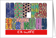 Zendoodle - Happy Birthday, Ex-Wife card