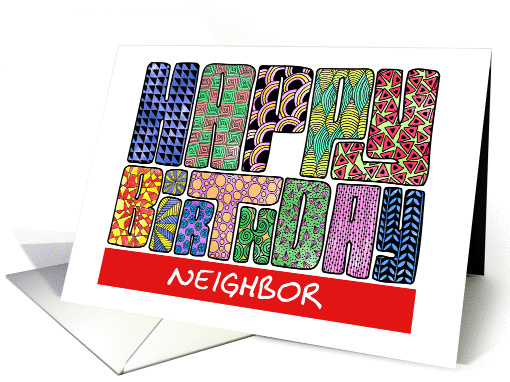 Zendoodle - Happy Birthday, Neighbor card (864852)