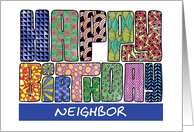 Zendoodle - Happy Birthday, Neighbor card