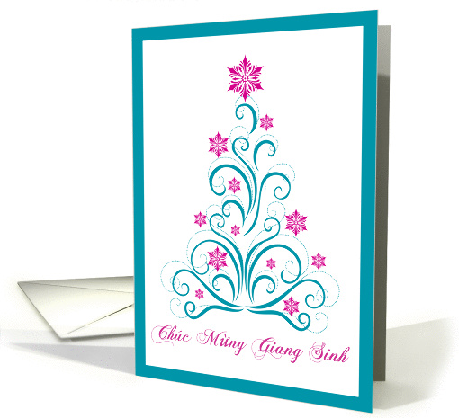 Elegant Christmas Tree - Merry Christmas in Vietnamese card (867079)