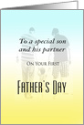 Happy First Father’s Day to Son and Partner card