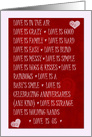 Happy Valentine’s Day Love is many things card