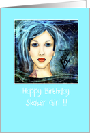 Happy Birthday Skater Girl card