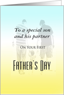 Happy First Father’s Day to Son and Partner card