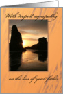 Deepest sympathy, father, sunset card