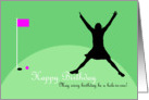 Teen Girl Golf Birthday card