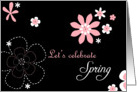 Celebrating Spring party invitations card