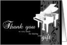 Thank you Piano/Organ playing volunteer at Church card