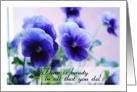 Pansy appreciation for Beautician’s Day card