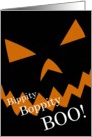 Bippity Boppity BOO! Spooky Smiling Face from Babysitter card