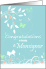 Congratulations on becoming a Monsignor card