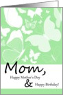 Mom’s Birthday on Mother’s Day White butterflies card