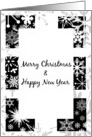 Merry Christmas Snowflakes Happy New Year card
