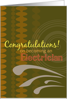 Congratulations on graduating and becoming an Electrician! card