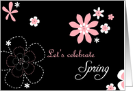 Celebrating Spring party invitations card