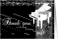Thank you Piano/Organ playing volunteer at Church card