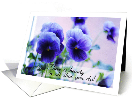 Pansy appreciation for Beautician's Day card (1297968)