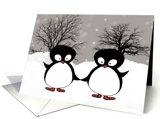 Penguins in the Snow card (523896)