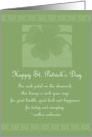 St. Patrick Shamrock Friend card