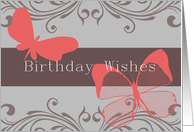 Butterfly Birthday Wishes card