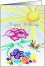 Happy Birthday Flower Garden card