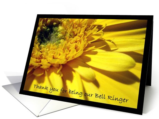Thank You for Boy or Girl Bell Crier/ Ringer Yellow Daisy card