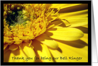 Thank You for Boy or Girl Bell Crier/ Ringer Yellow Daisy card