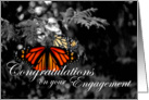 Monarch Butterfly Engagement Congratulations card