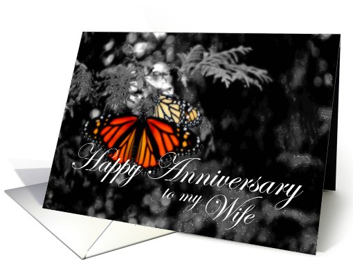 Happy Anniversary to my Wife Monarch Butterfly card (721095)
