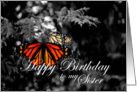 Happy Birthday Sister Monarch Butterfly card