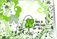 St. Patrick’s Day, Luck for You Sketch Clover card