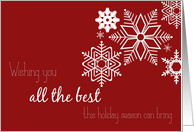 Best wishes this holiday season Snowflakes card