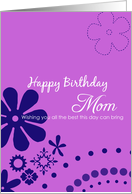 Happy Birthday Mom Wishing the best card