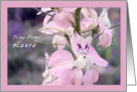 Pink Flower Blossom Birthday card