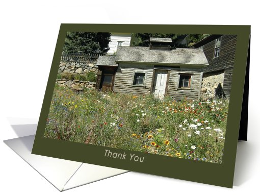 Wildflowers Rustic THANK YOU Friend card (515277)