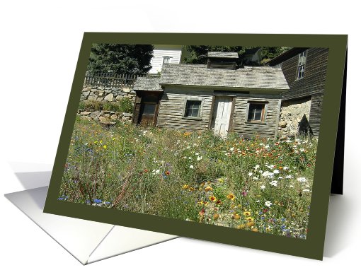 Spring Wildflowers Rustic House Notecard card (515278)