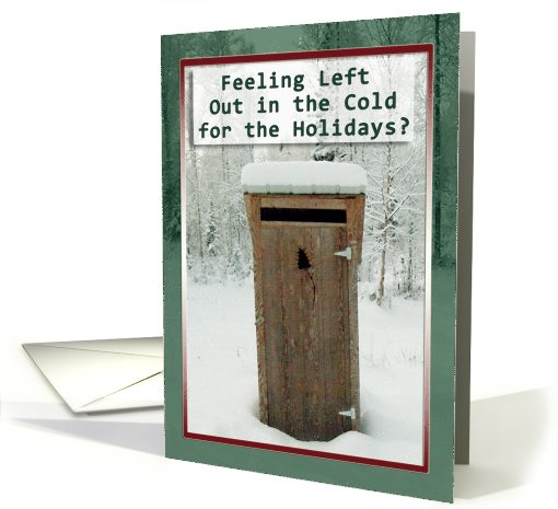 Holidays Funny Outhouse in Snow card (530996)