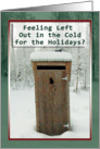 Holidays Funny Outhouse in Snow card