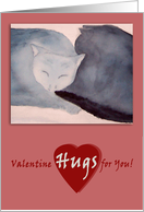 Happy Valentine’s Day Cuddling Cats card
