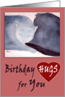 Happy Birthday Hugs Cuddling Cats card