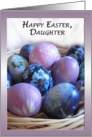 To Daughter Easter Colored Eggs Basket card
