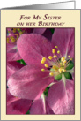 My Sister Birthday Blossom Flower card