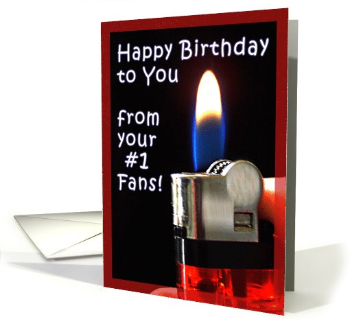 Happy Birthday Lighter Flame for Rock Star card (690094)