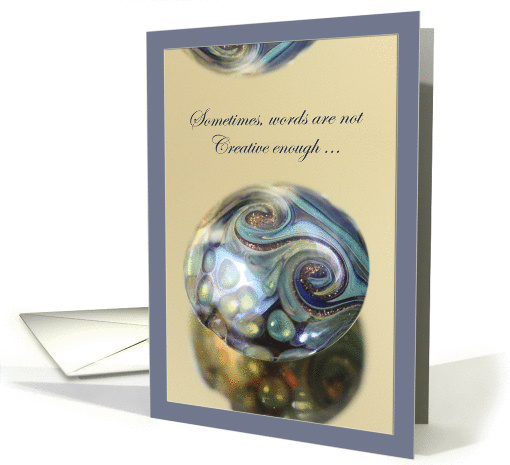 Lampwork Bead Double Helix Thank You card (924498)