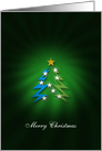 Merry Christmas - elegant green card with cool Christmas tree card