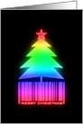 Merry Christmas - Colorful Christmas Tree with barcode card