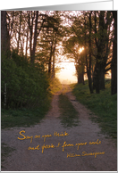 Sunset - card with sentence card