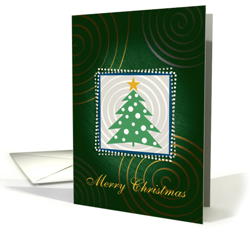 Merry Christmas - elegant green card (517314)