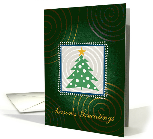 Season's Greetings  - elegant green card (517317)